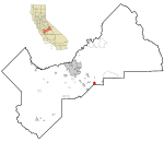 Fresno County California Incorporated and Unincorporated areas Reedley Highlighted